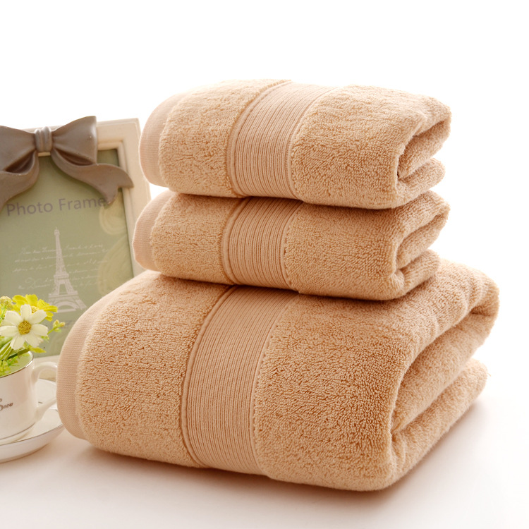 Three piece set of thickened hotel towel